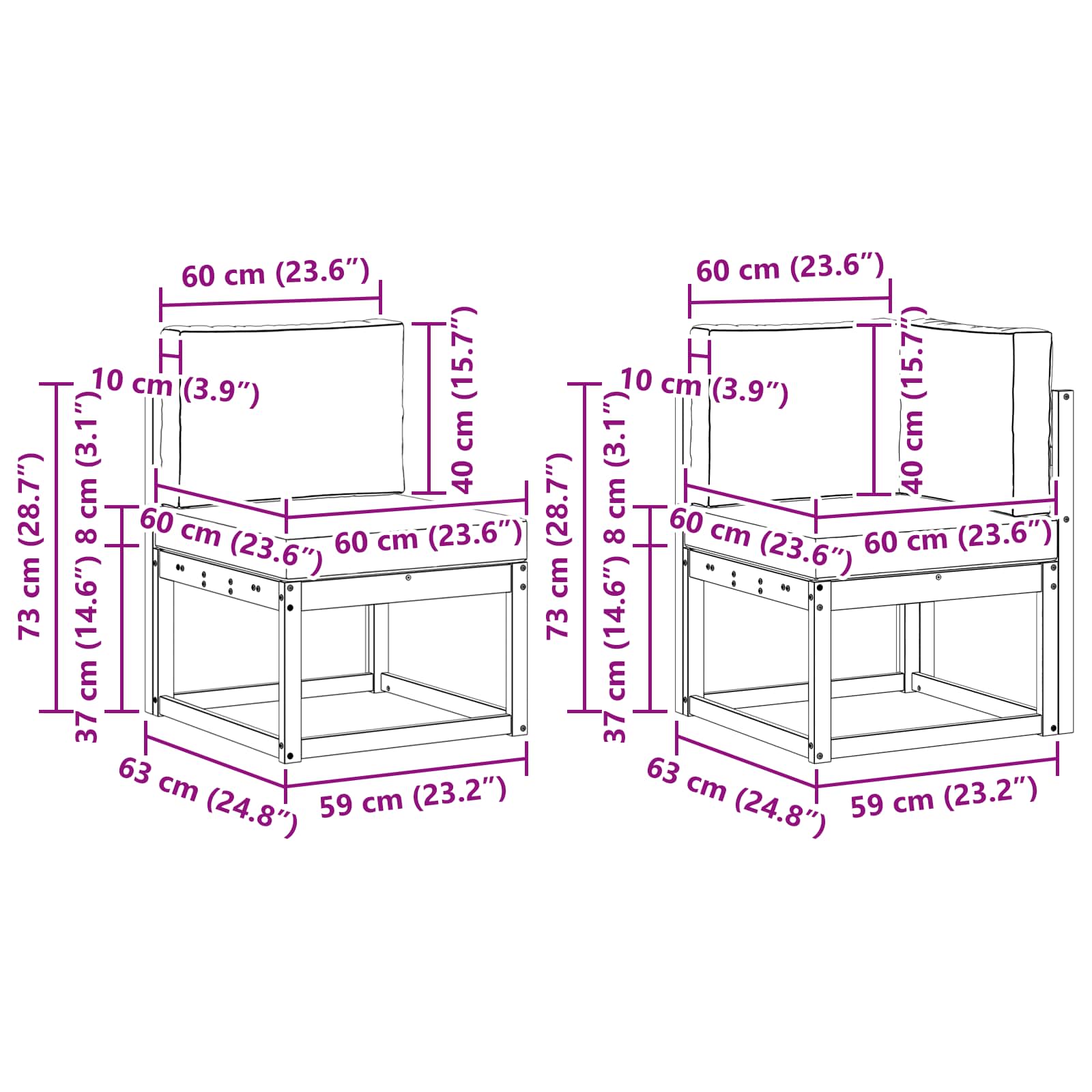 Set de canapele de exterior cu pernă 9 pcs Natural și Crem GartenMobel Dekor