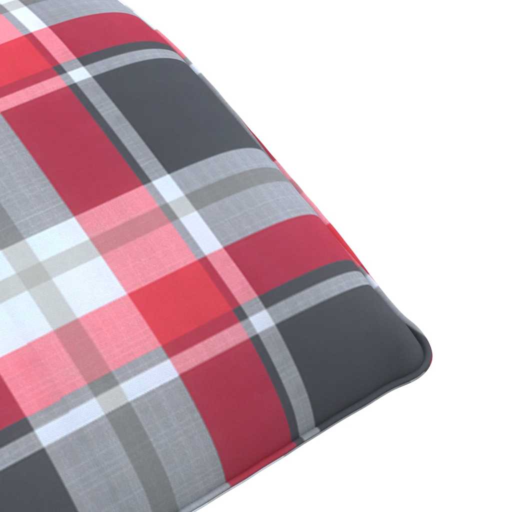 Șezlong pliabil, model în carouri roșu, 175x54x8,5 cm GartenMobel Dekor