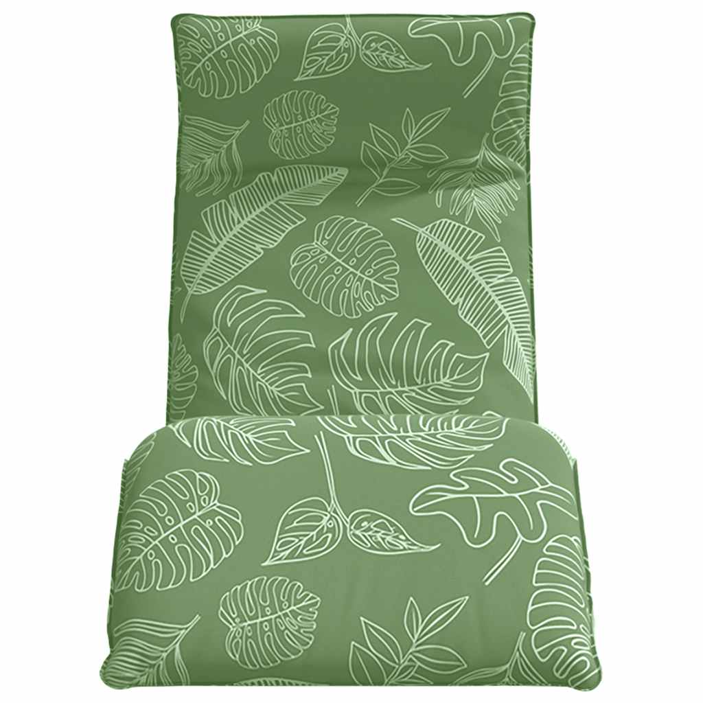Șezlong pliabil cu model de frunze 175x54x8,5cm țesătură Oxford GartenMobel Dekor