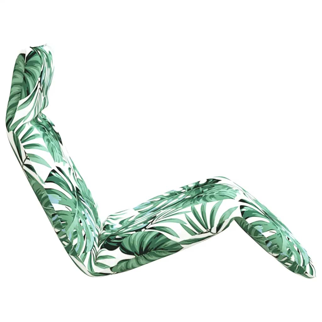 Șezlong pliabil cu model de frunze 175x54x8,5cm țesătură Oxford GartenMobel Dekor