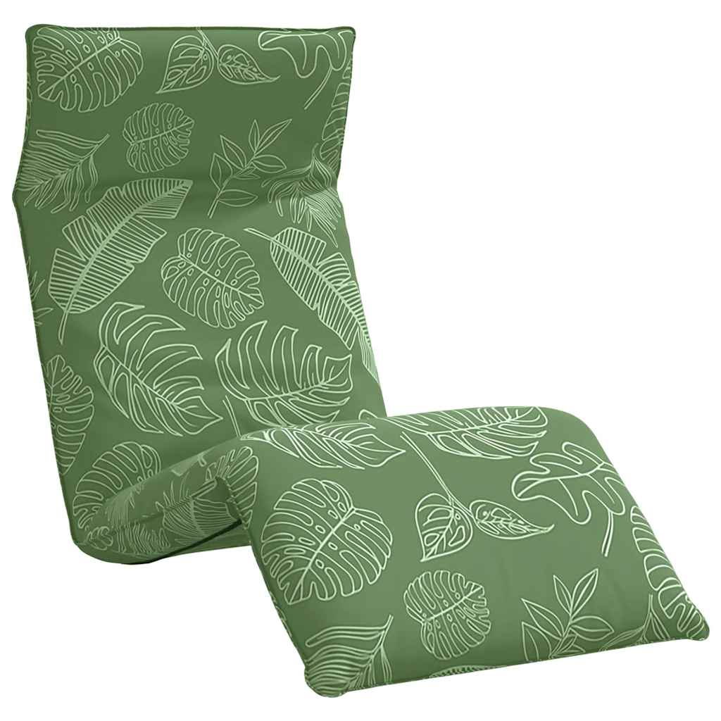 Șezlong pliabil cu model de frunze 175x54x8,5cm țesătură Oxford GartenMobel Dekor