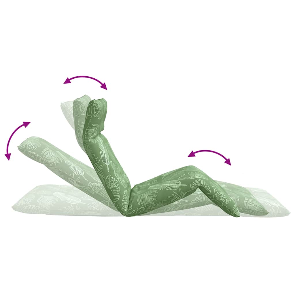 Șezlong pliabil cu model de frunze 175x54x8,5cm țesătură Oxford GartenMobel Dekor