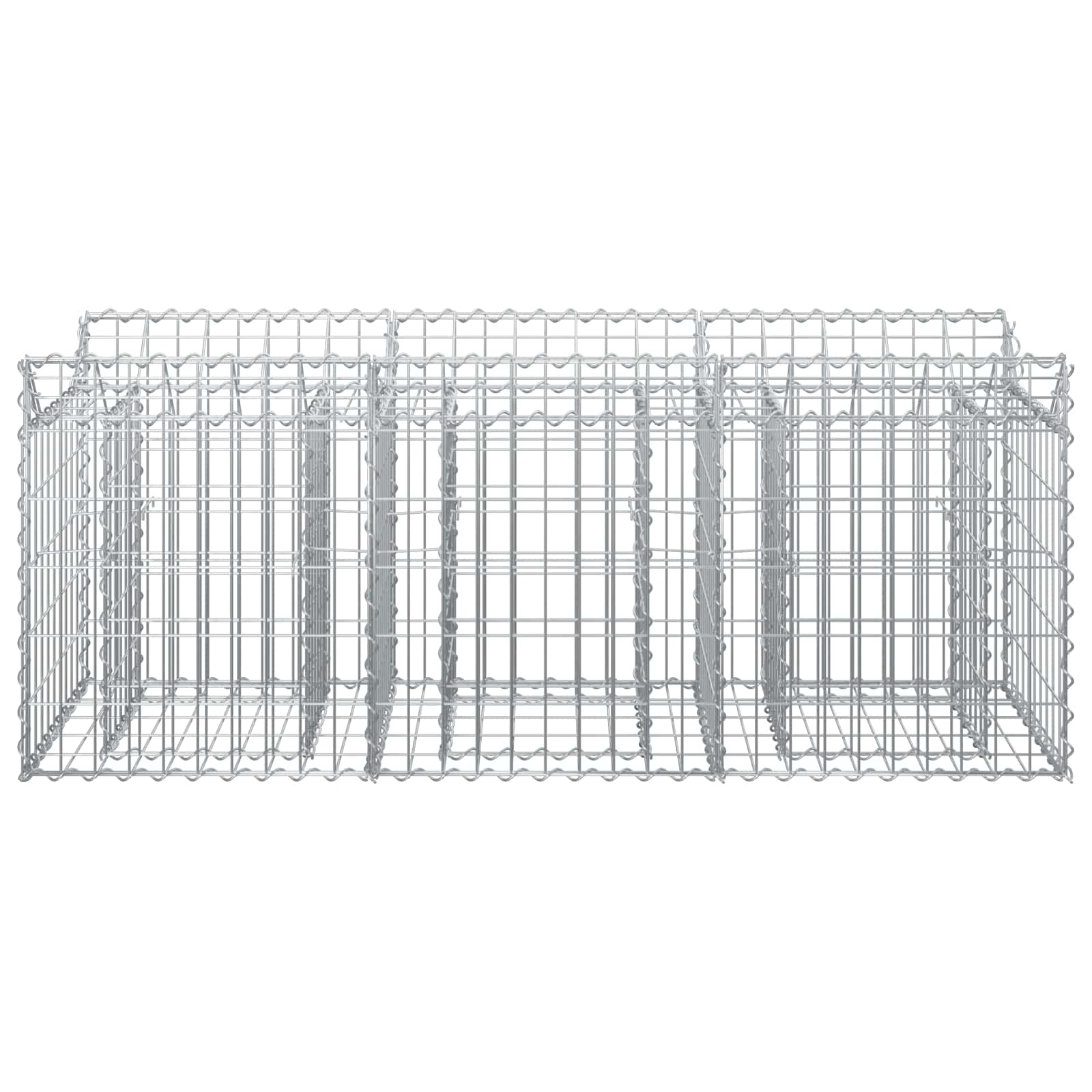 Pat ridicat din gabion Argintiu 150 x 50 x 60 cm GartenMobel Dekor