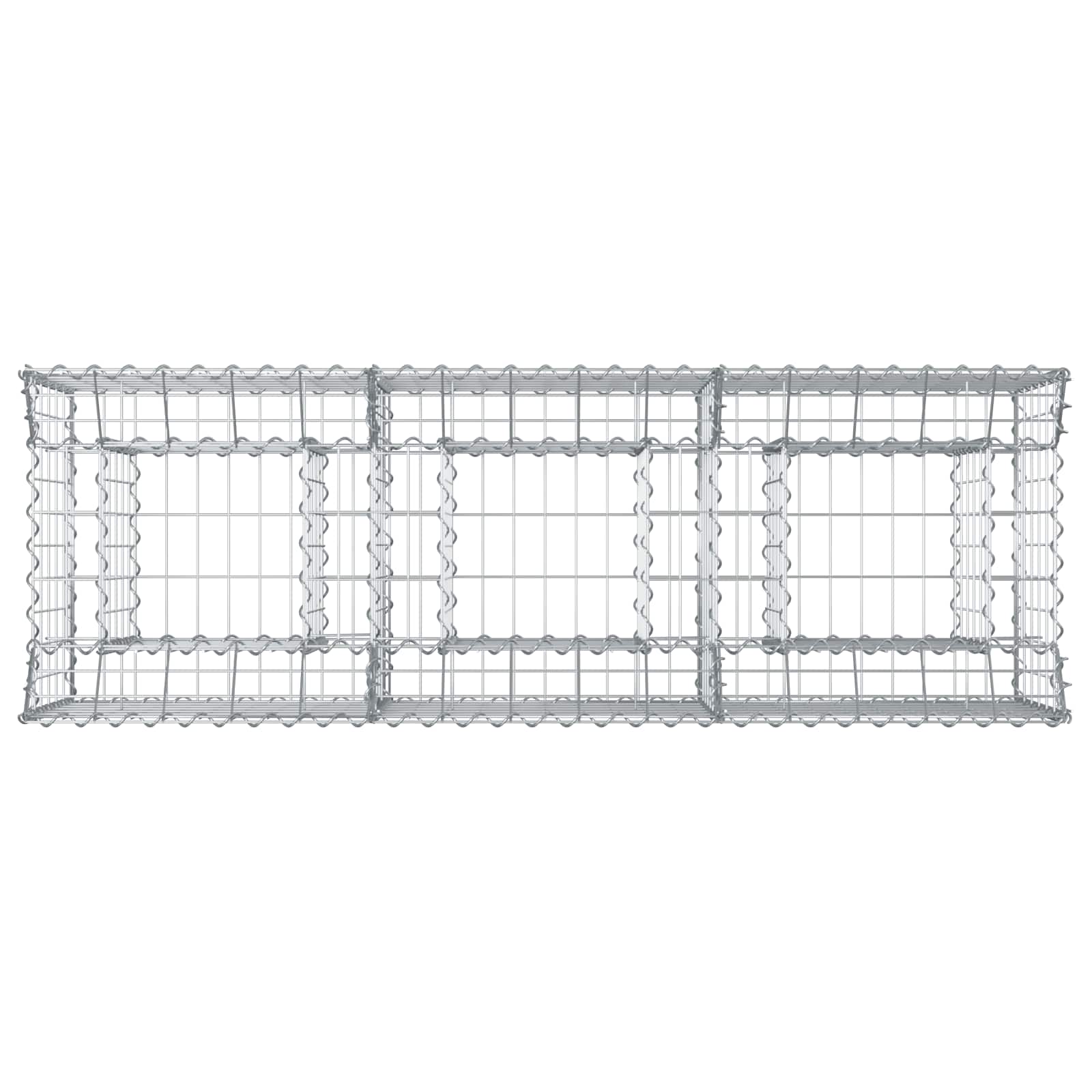 Pat ridicat din gabion Argintiu 150 x 50 x 60 cm GartenMobel Dekor