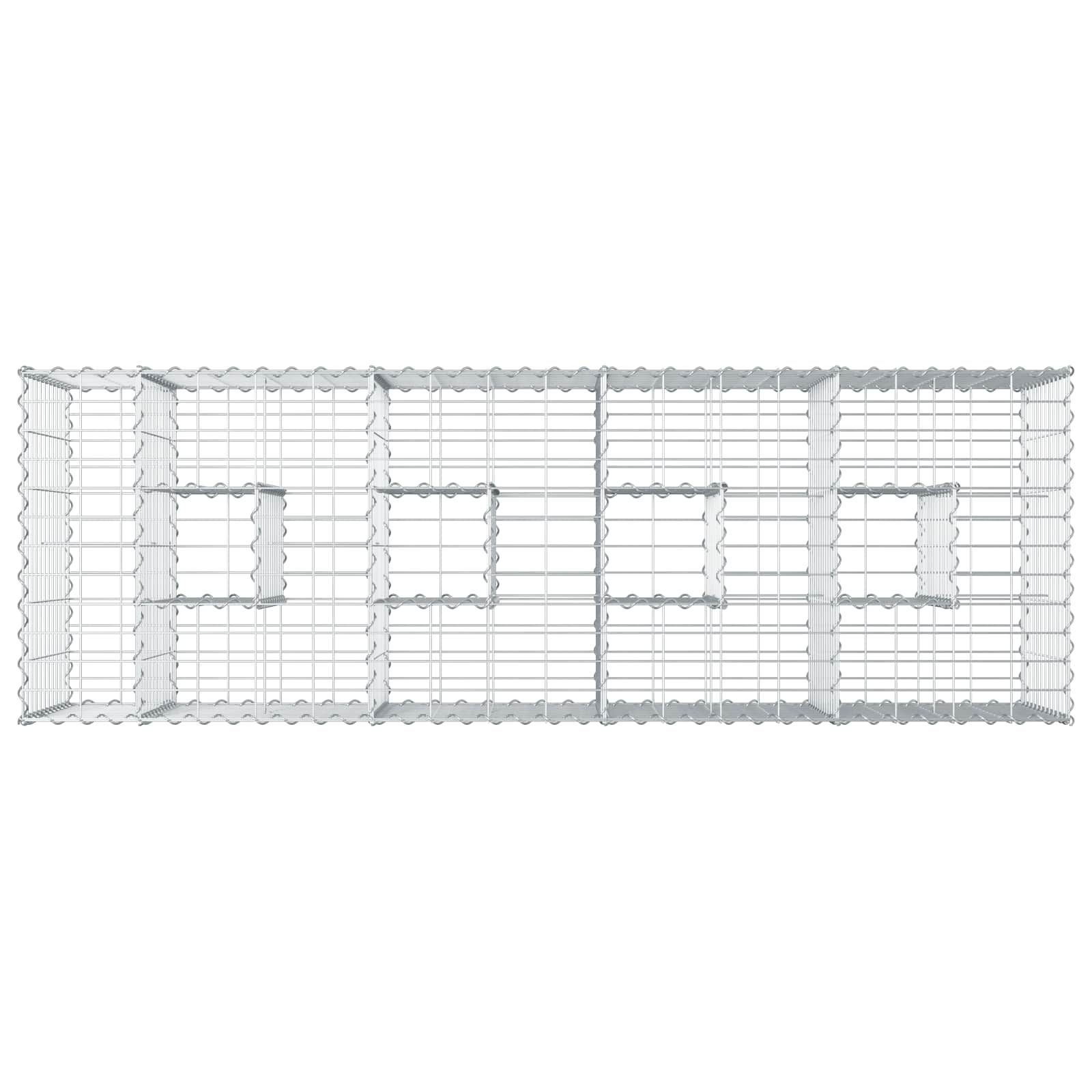 Pat ridicat din gabion Argintiu 180 x 60 x 55 cm GartenMobel Dekor