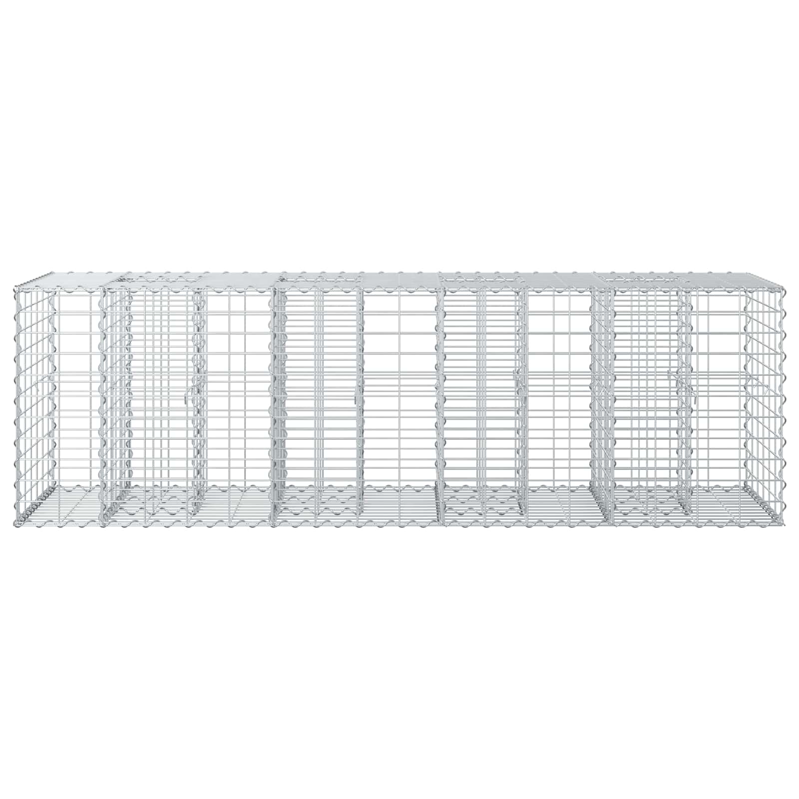 Pat ridicat din gabion Argintiu 180 x 60 x 55 cm GartenMobel Dekor