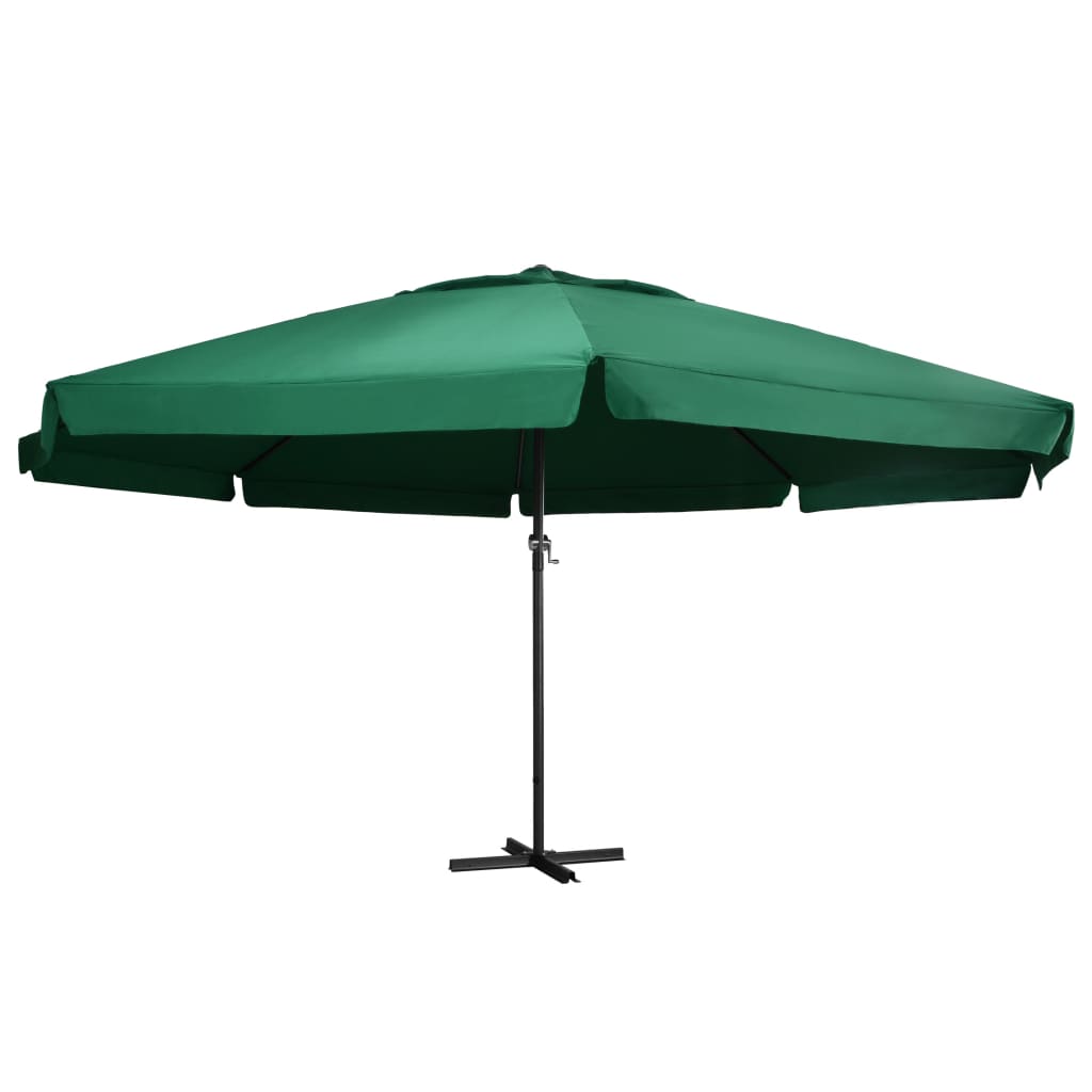 Umbrelă de soare de grădină, stâlp aluminiu, verde, 600 cm GartenMobel Dekor