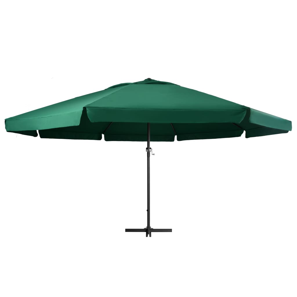 Umbrelă de soare de grădină, stâlp aluminiu, verde, 600 cm GartenMobel Dekor