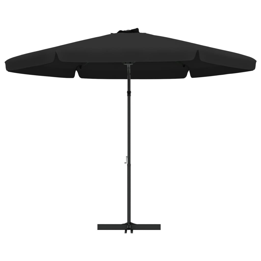 Umbrelă de soare de grădină, stâlp din oțel, negru, 300 cm GartenMobel Dekor