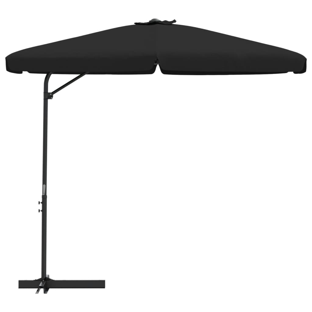 Umbrelă de soare de grădină, stâlp din oțel, negru, 300 cm GartenMobel Dekor