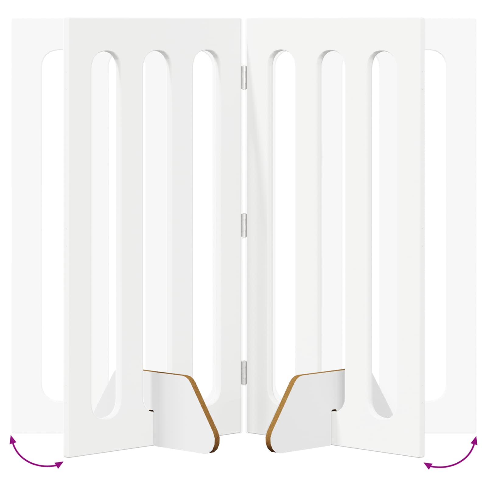 Țarc pliabil pentru animale de companie 4 pcs Alb GartenMobel Dekor