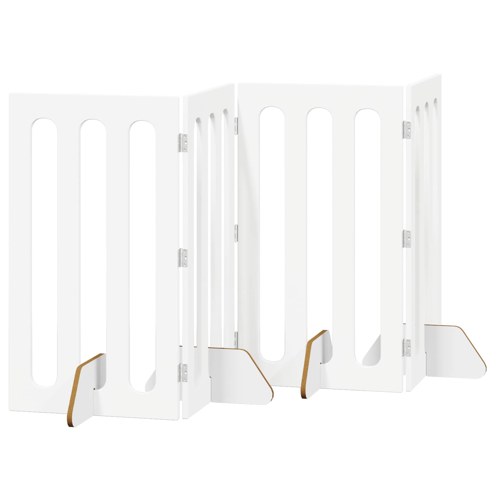 Țarc pliabil pentru animale de companie 4 pcs Alb GartenMobel Dekor