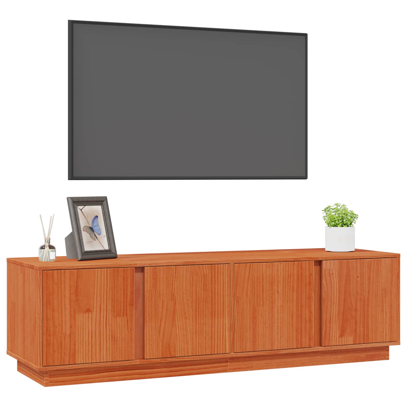 Cabinet TV Maro Ceară 140 x 40 x 40 cm Lemn masiv de pin GartenMobel Dekor