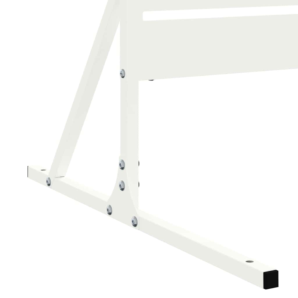 Ecran de intimitate Alb 100 x 50 x 180 cm Oțel GartenMobel Dekor