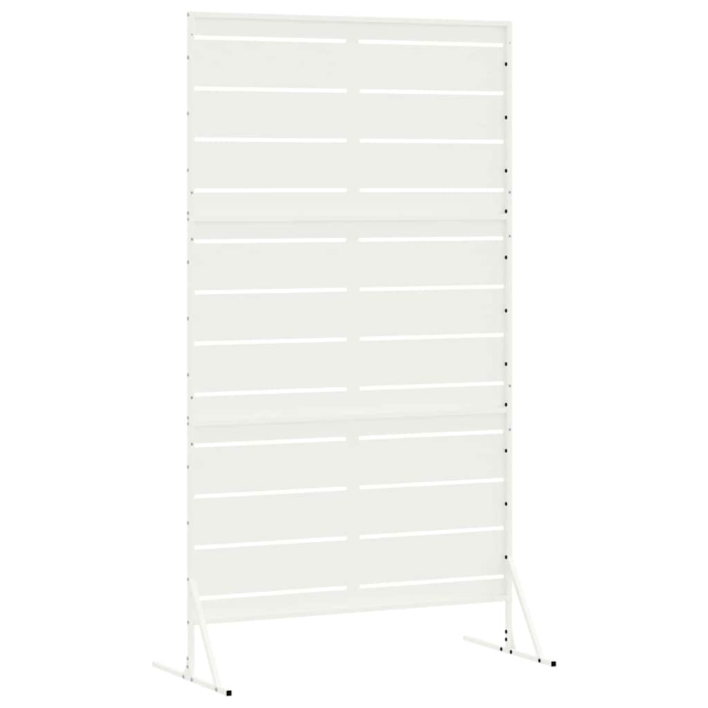 Ecran de intimitate Alb 100 x 50 x 180 cm Oțel GartenMobel Dekor
