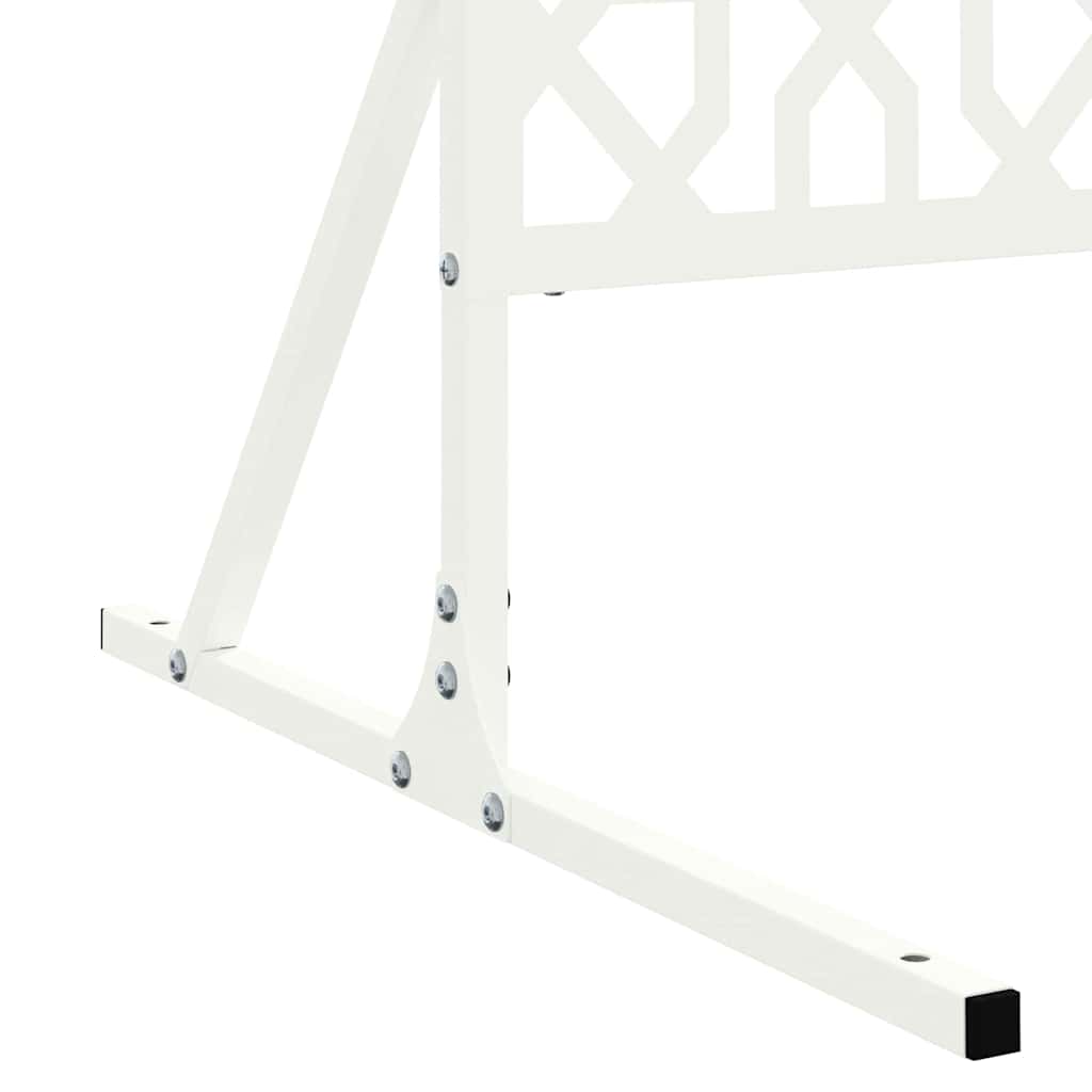 Ecran de intimitate Alb 100 x 50 x 180 cm Oțel GartenMobel Dekor