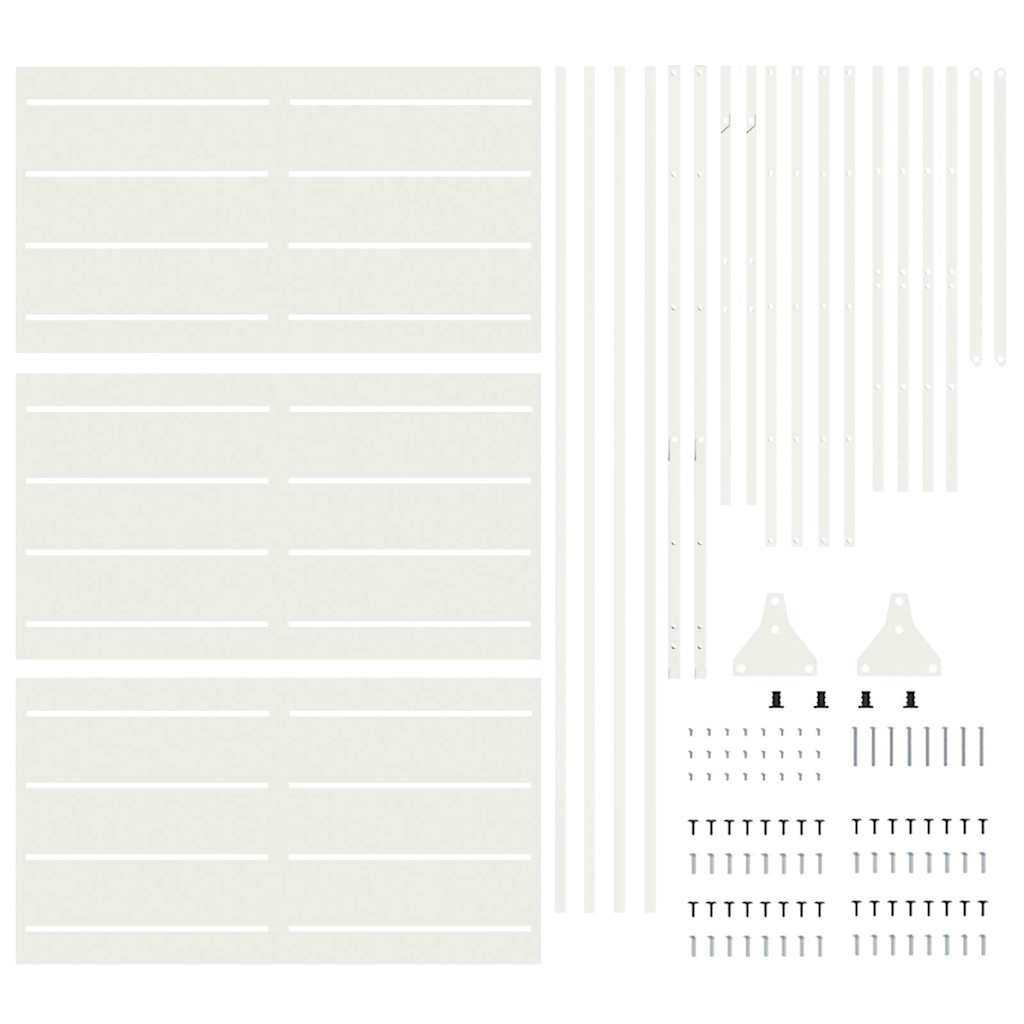 Ecran de intimitate Alb 100 x 50 x 180 cm Oțel GartenMobel Dekor