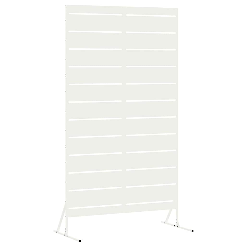 Ecran de intimitate Alb 100 x 50 x 180 cm Oțel GartenMobel Dekor