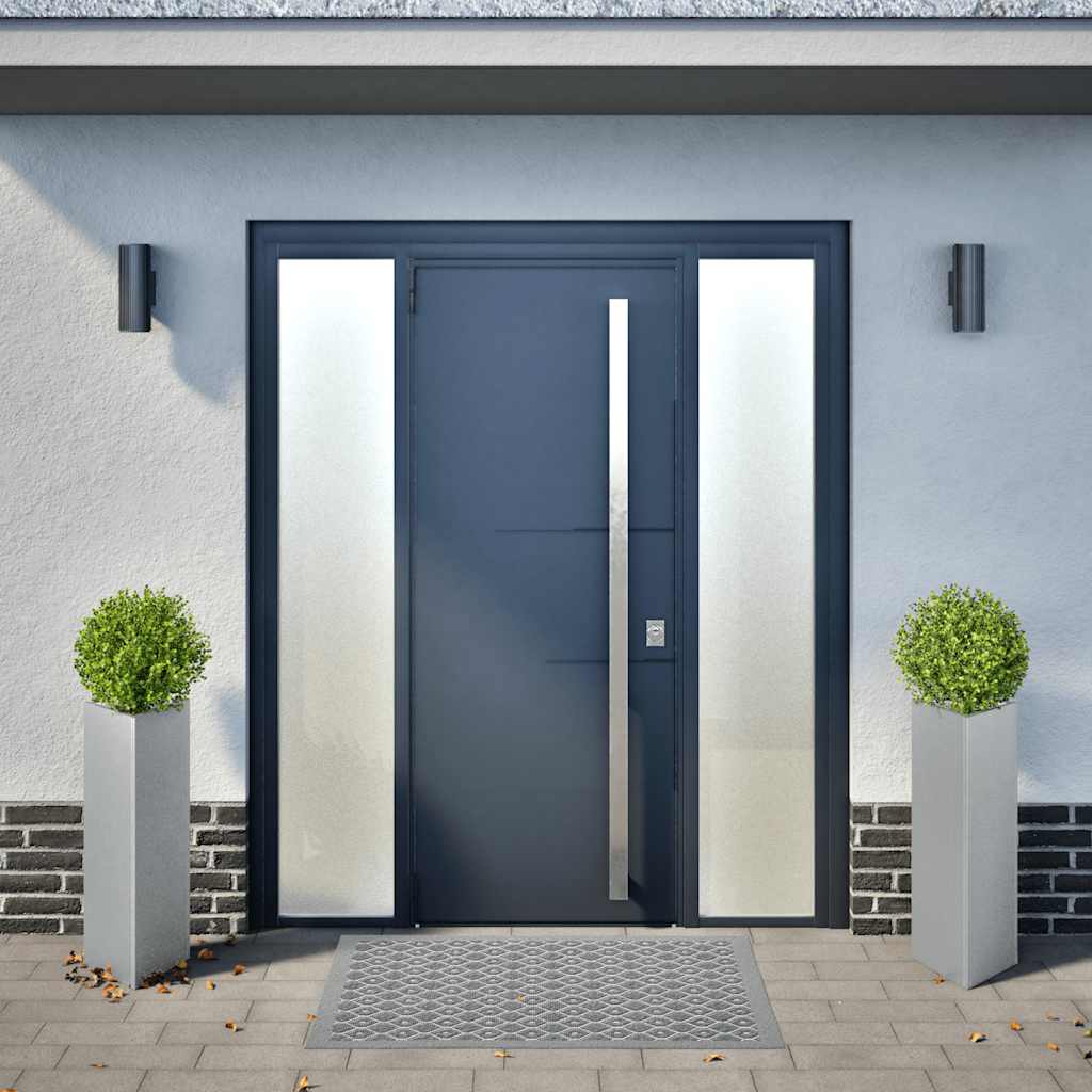 Jardiniere grădină, 2 buc. 30x26x75 cm oțel galvanizat triunghi GartenMobel Dekor