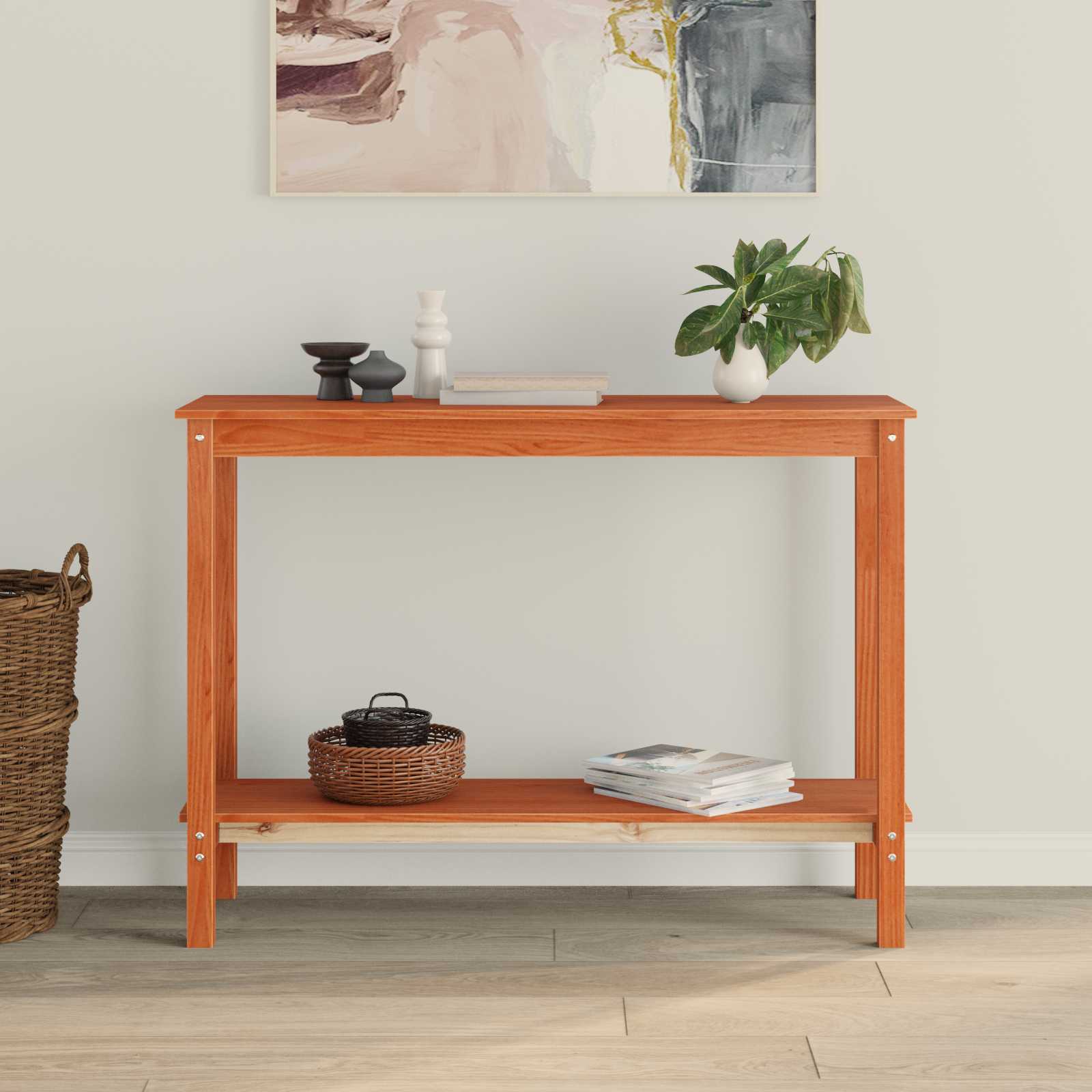 Masă de consolă Maro Ceară 110 x 40 x 80 cm Lemn masiv de pin GartenMobel Dekor