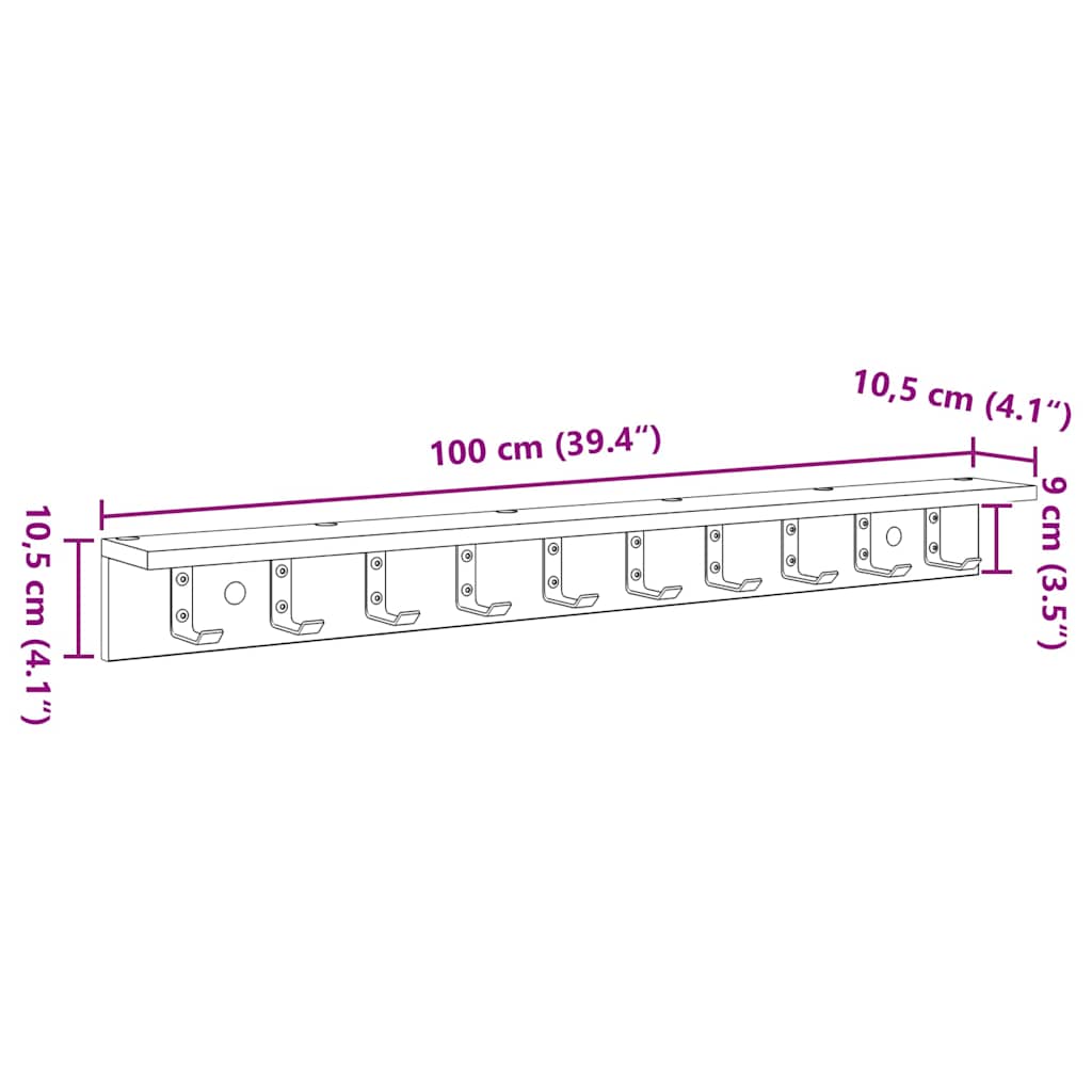 Răcător de paltoane montat pe perete Pe perete Gri din beton GartenMobel Dekor