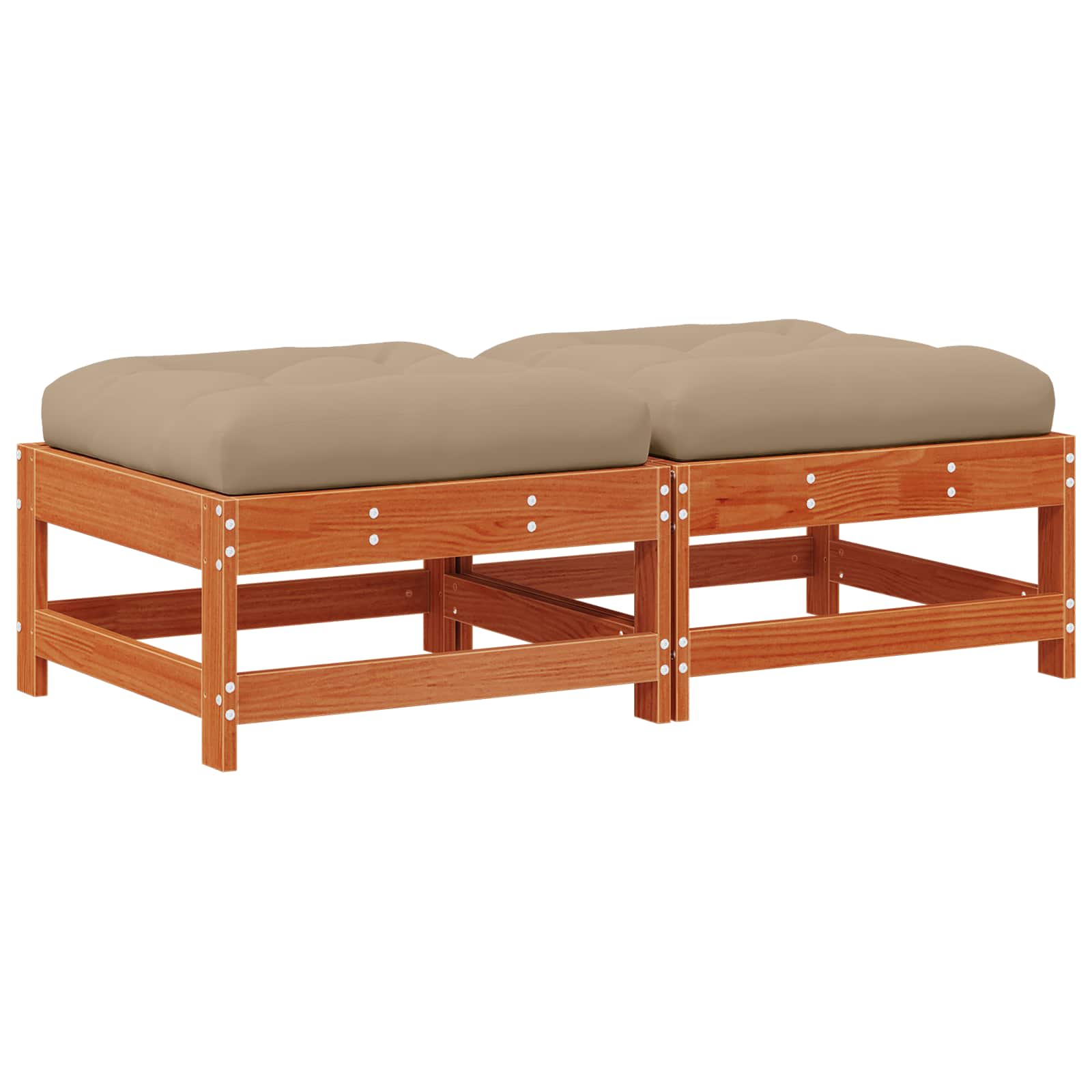 Suport pentru picioare de grădină Lemn masiv de pin Maro Ceară GartenMobel Dekor