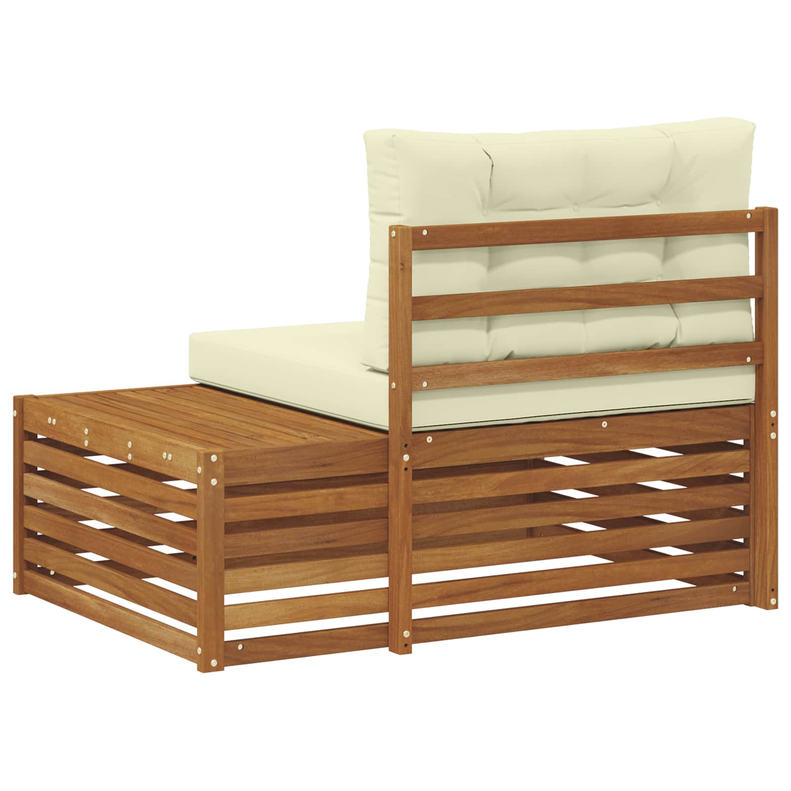 Canapea de exterior cu braț final natural 115 x 83 x 73 cm GartenMobel Dekor