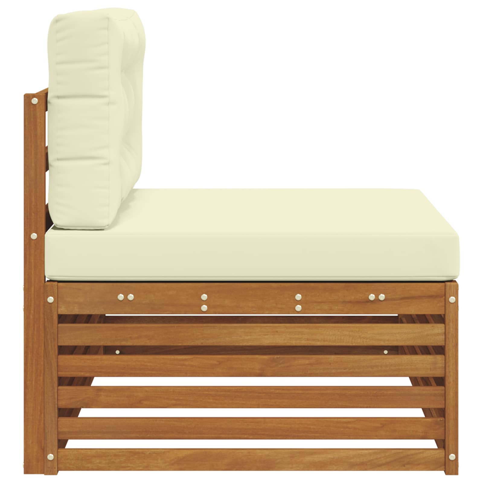 Canapea de exterior cu braț final natural 115 x 83 x 73 cm GartenMobel Dekor