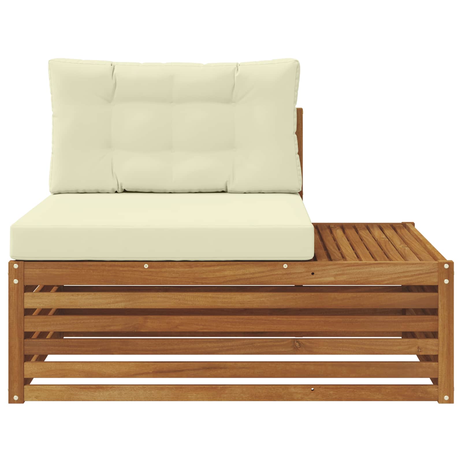 Canapea de exterior cu braț final natural 115 x 83 x 73 cm GartenMobel Dekor