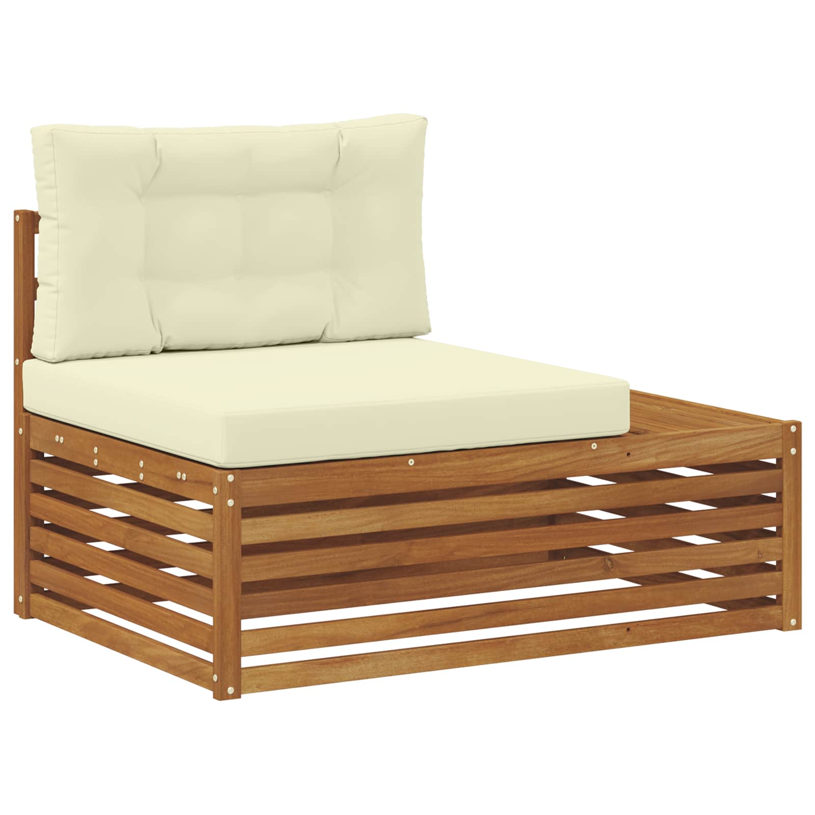 Canapea de exterior cu braț final natural 115 x 83 x 73 cm GartenMobel Dekor