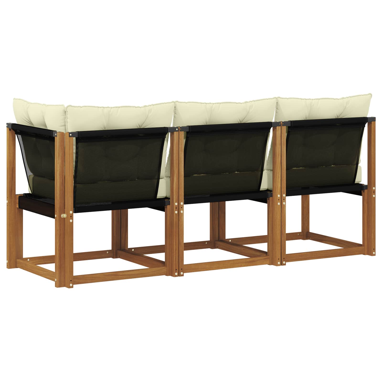 Canapea de exterior din mijloc și colț 3 Bucată natural GartenMobel Dekor