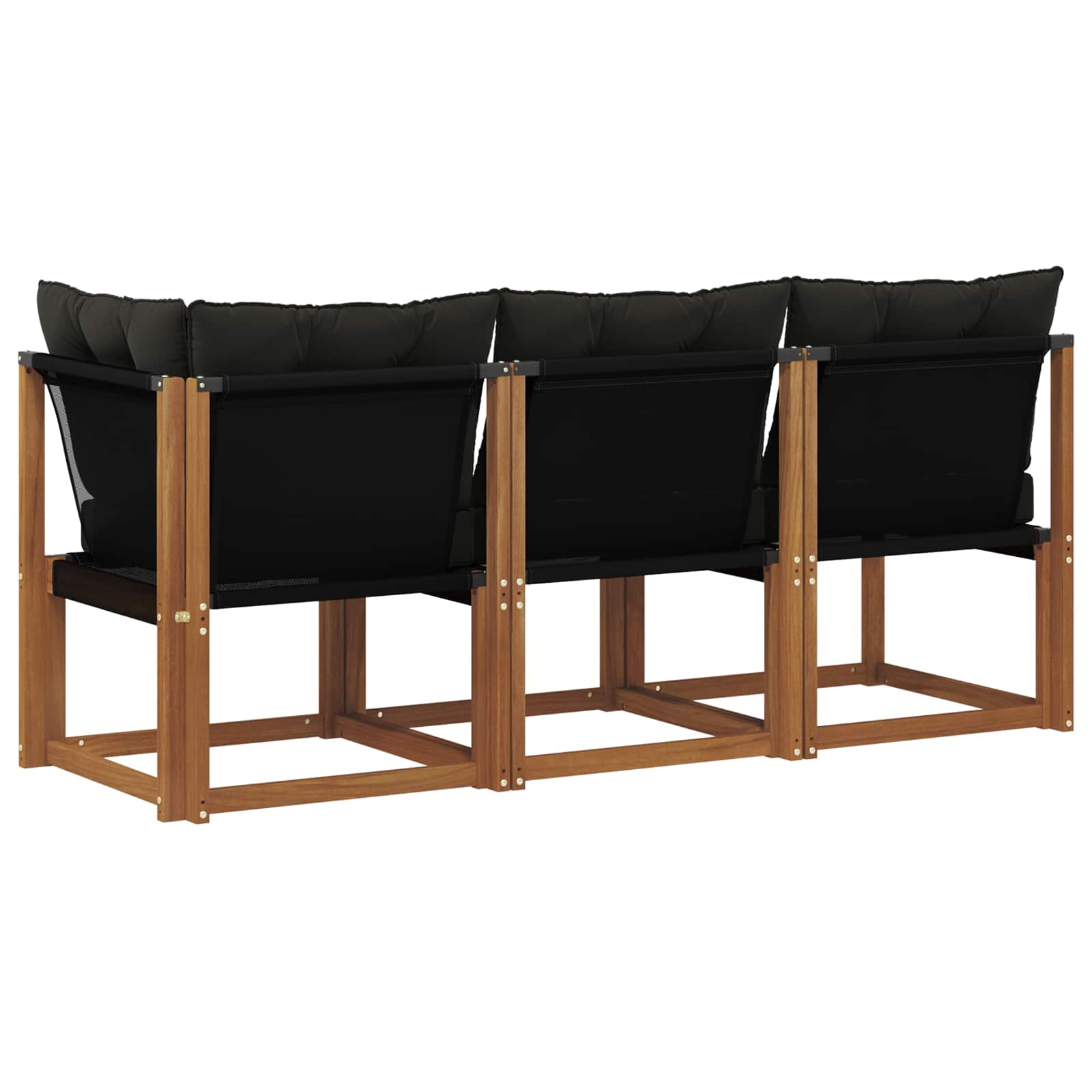 Canapea de exterior din mijloc și colț 3 Bucată natural GartenMobel Dekor