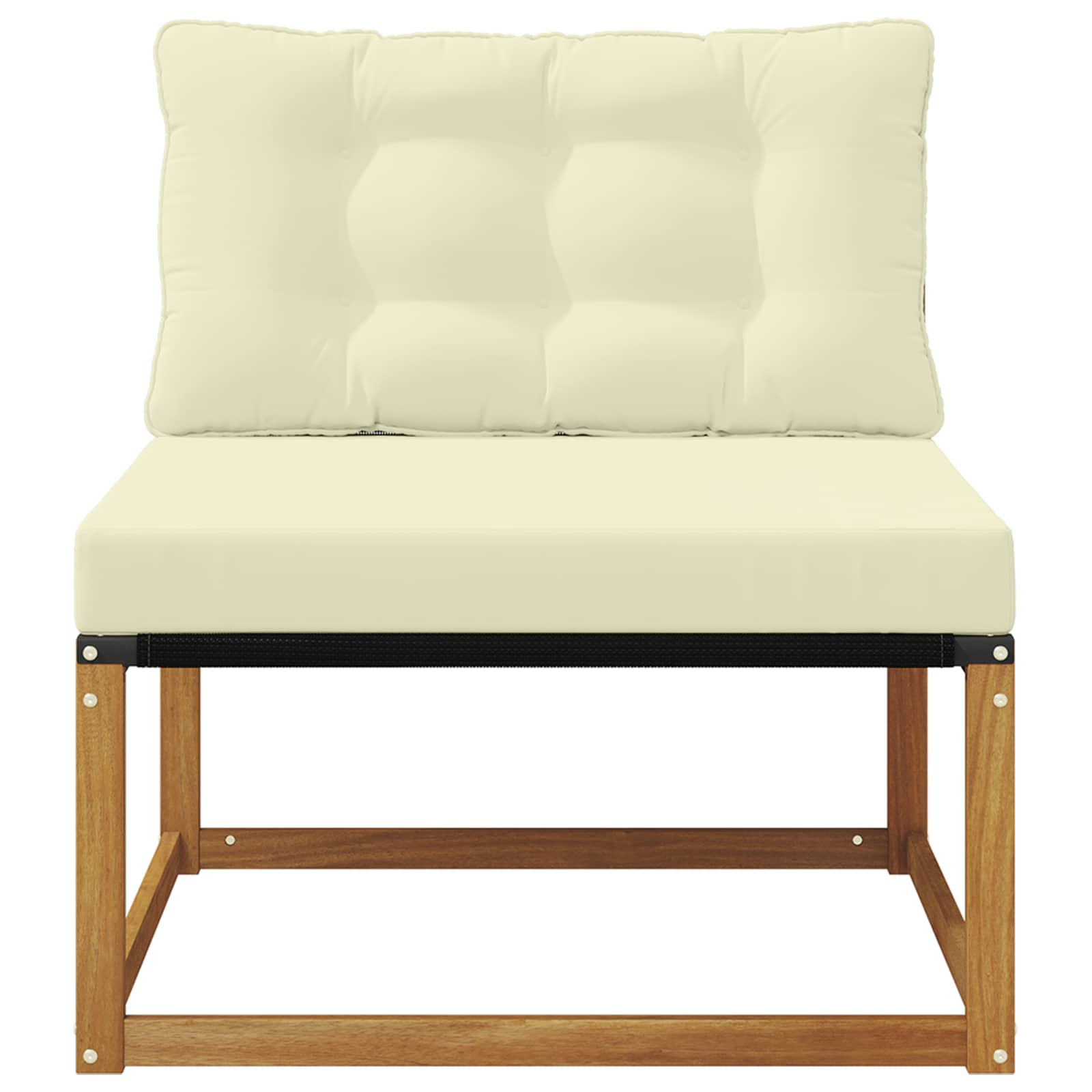 Canapea Medie pentru Exterior Lemn Solid de Acacia natural GartenMobel Dekor