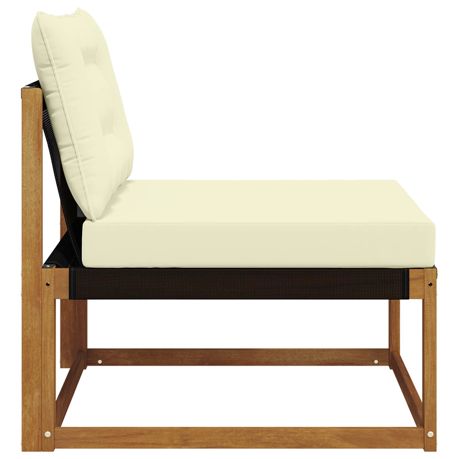 Canapea Medie pentru Exterior Lemn Solid de Acacia natural GartenMobel Dekor