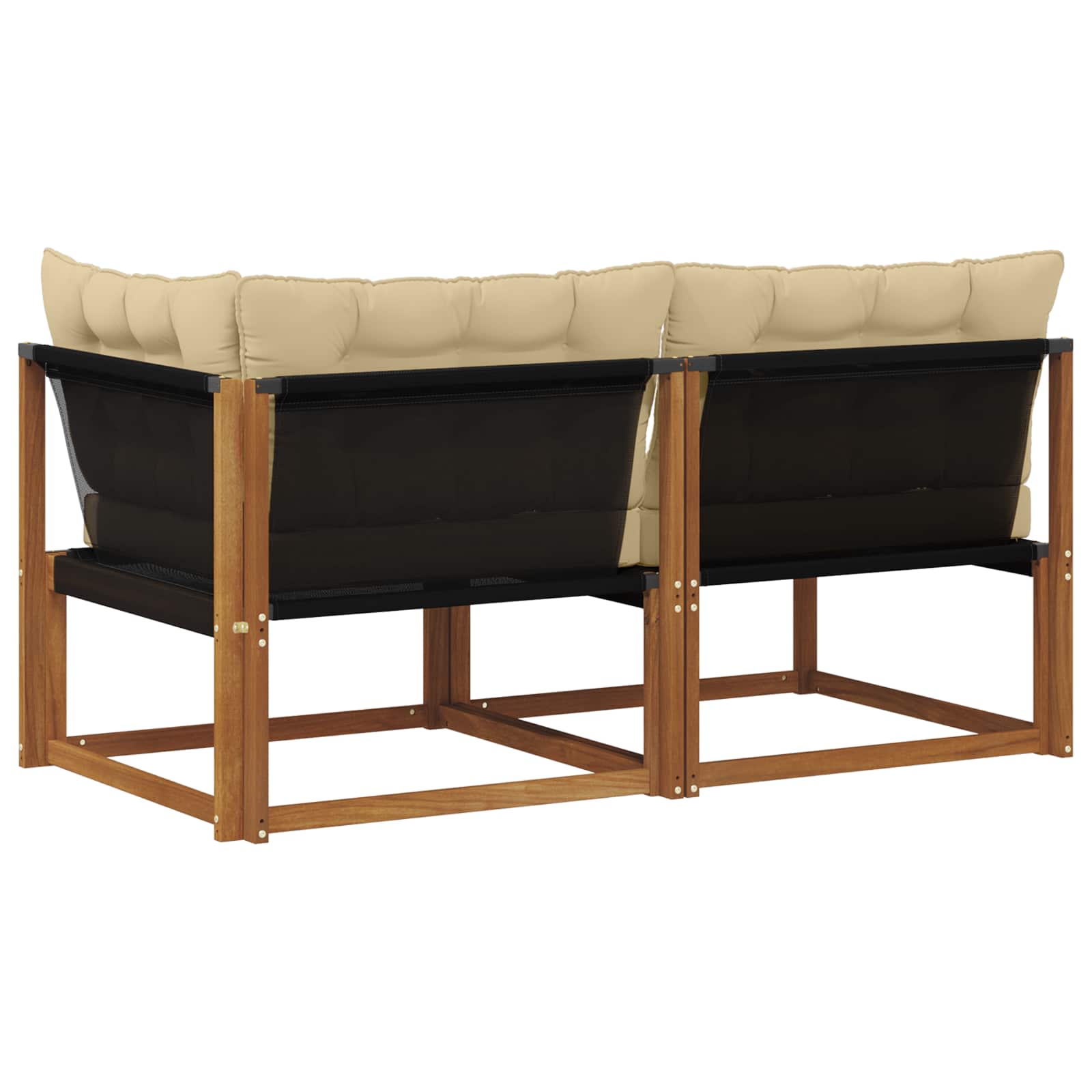 Canapea de exterior din mijloc și colț 7 Bucată natural GartenMobel Dekor