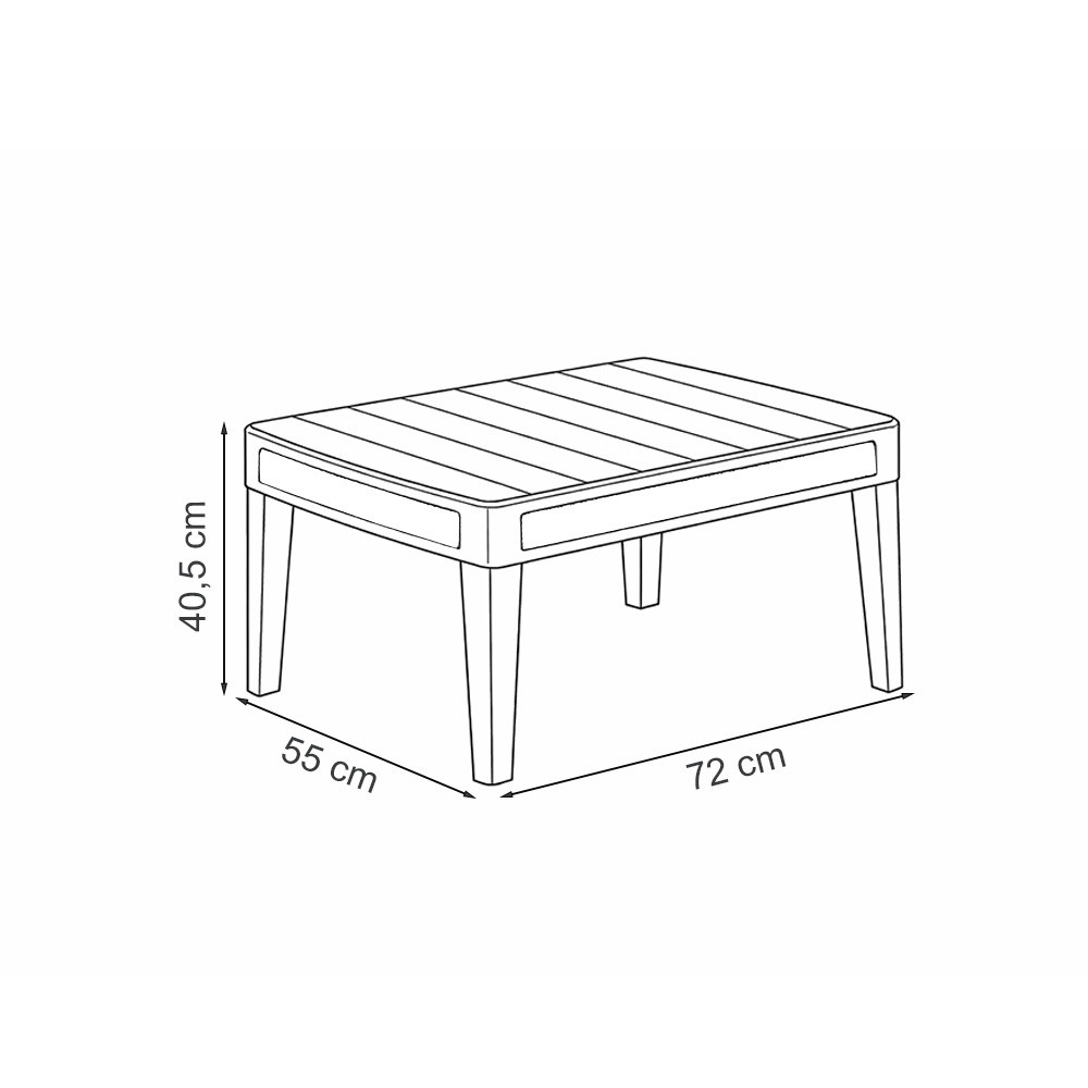 Curver Atlas linea set de mobilier de grădină din plastic cu pernă grafit-gri