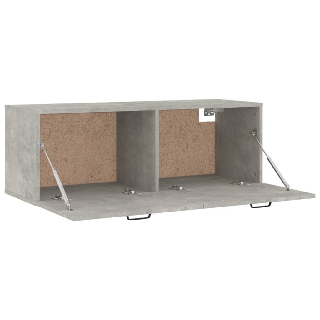 Dulap de perete, gri beton, 100x36,5x35 cm, lemn prelucrat GartenMobel Dekor