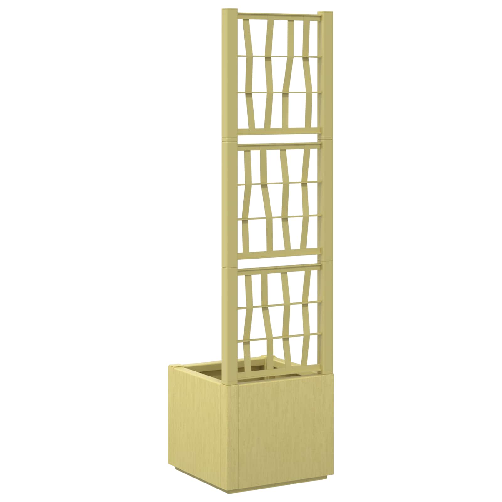 Ghiveci de grădină cu trellis Verde 36 x 36 x 140 cm PP GartenMobel Dekor