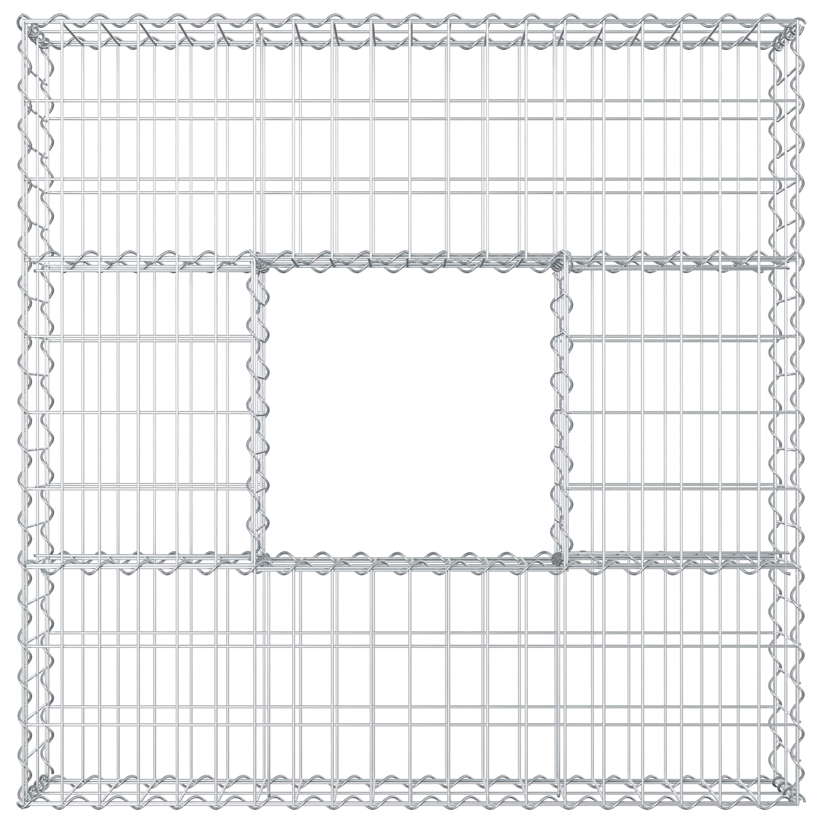 Pat ridicat din gabion Argintiu 100 x 100 x 20 cm GartenMobel Dekor