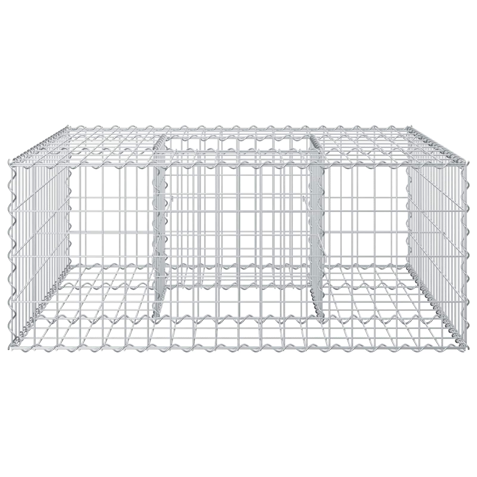 Pat ridicat din gabion Argintiu 100 x 100 x 40 cm GartenMobel Dekor