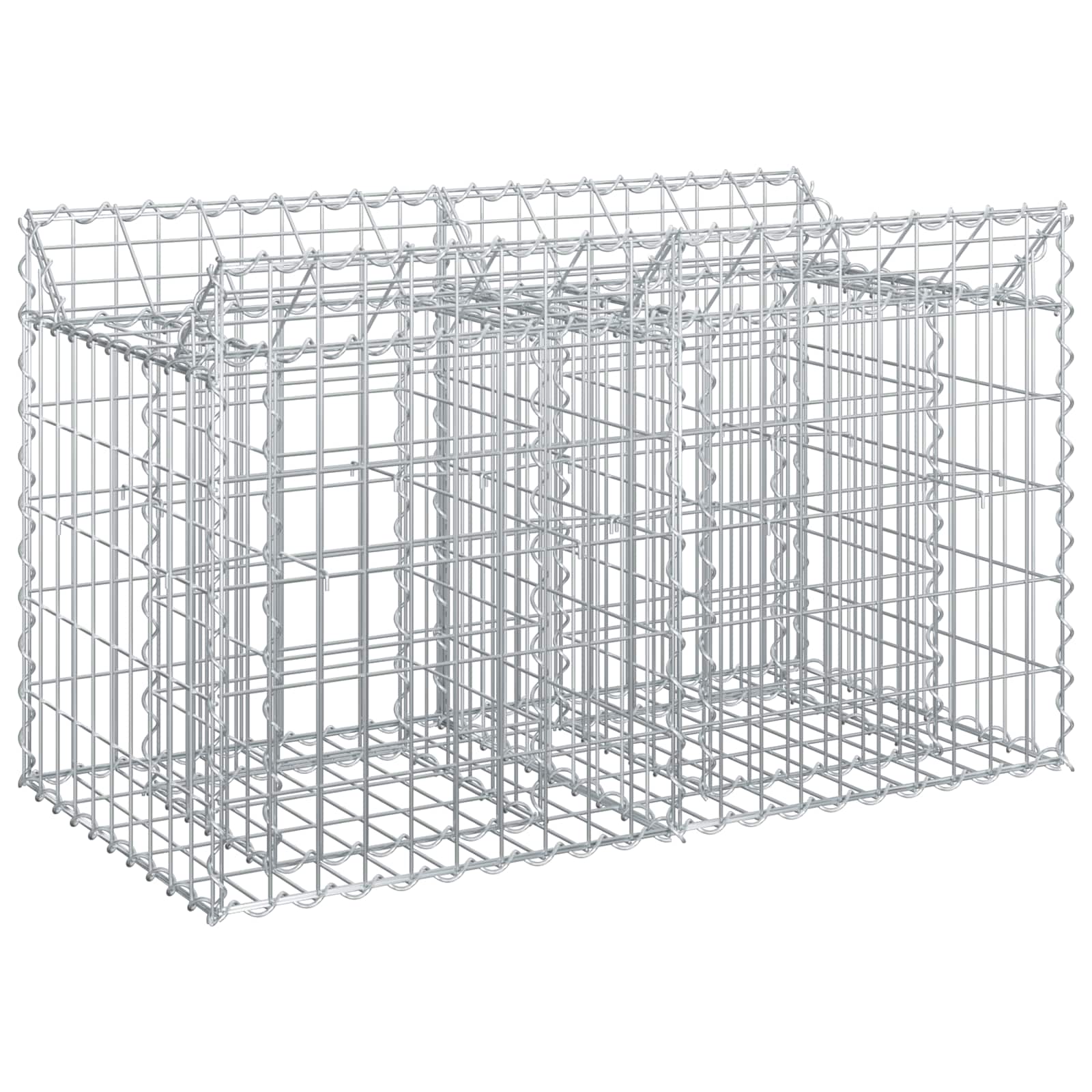 Pat ridicat din gabion Argintiu 100 x 50 x 60 cm GartenMobel Dekor