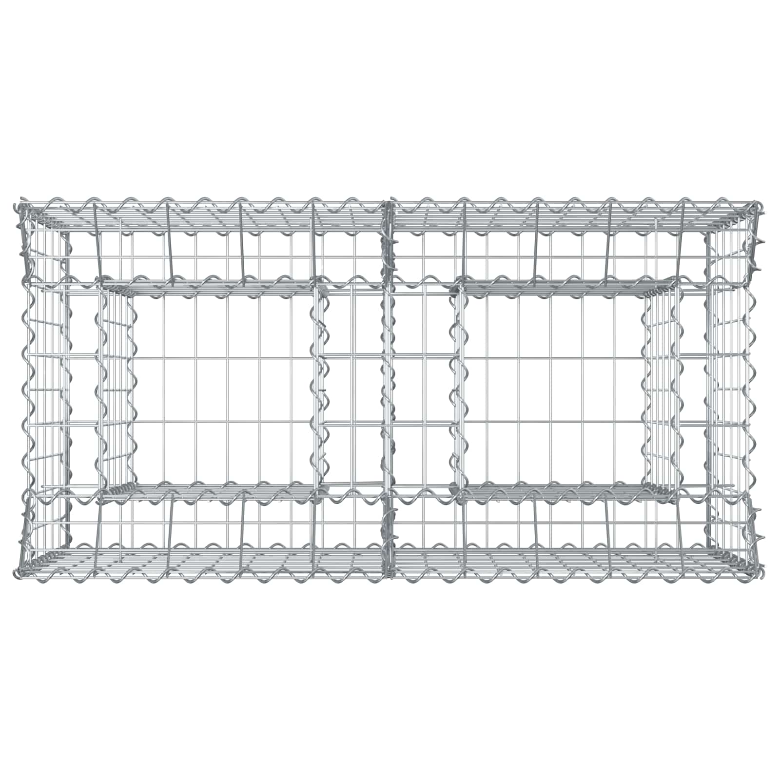 Pat ridicat din gabion Argintiu 100 x 50 x 60 cm GartenMobel Dekor