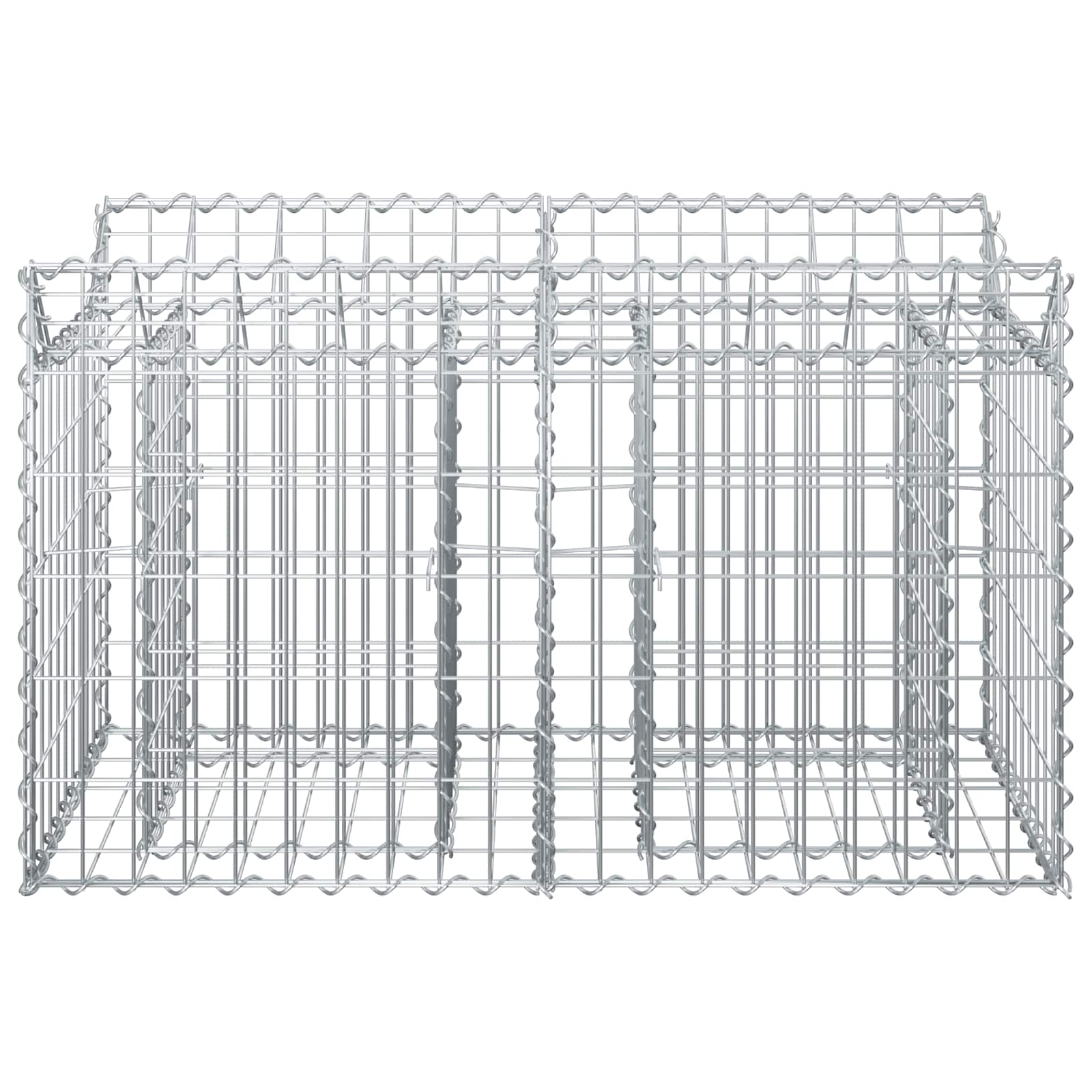Pat ridicat din gabion Argintiu 100 x 50 x 60 cm GartenMobel Dekor