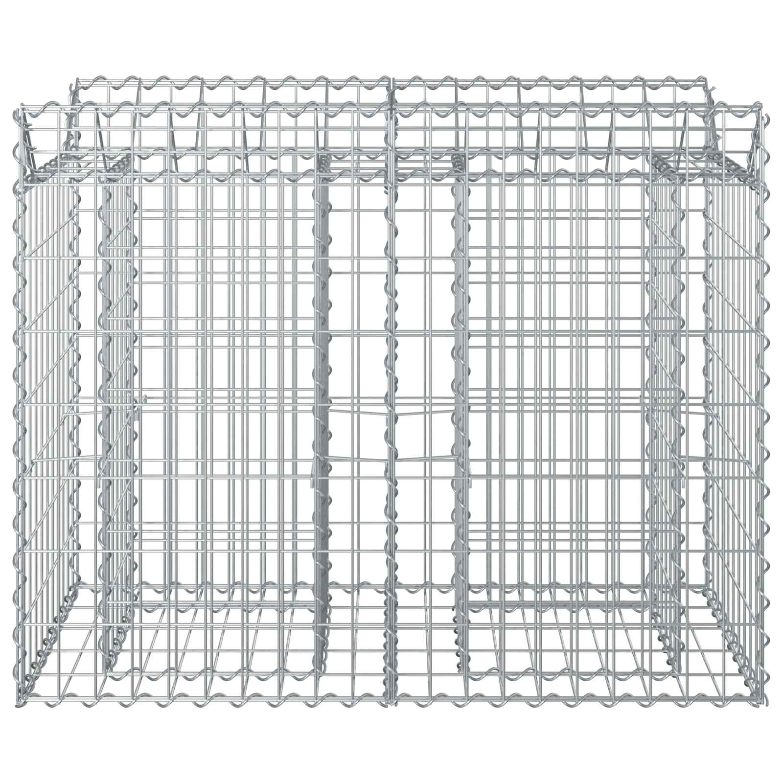 Pat ridicat din gabion Argintiu 100 x 50 x 80 cm GartenMobel Dekor