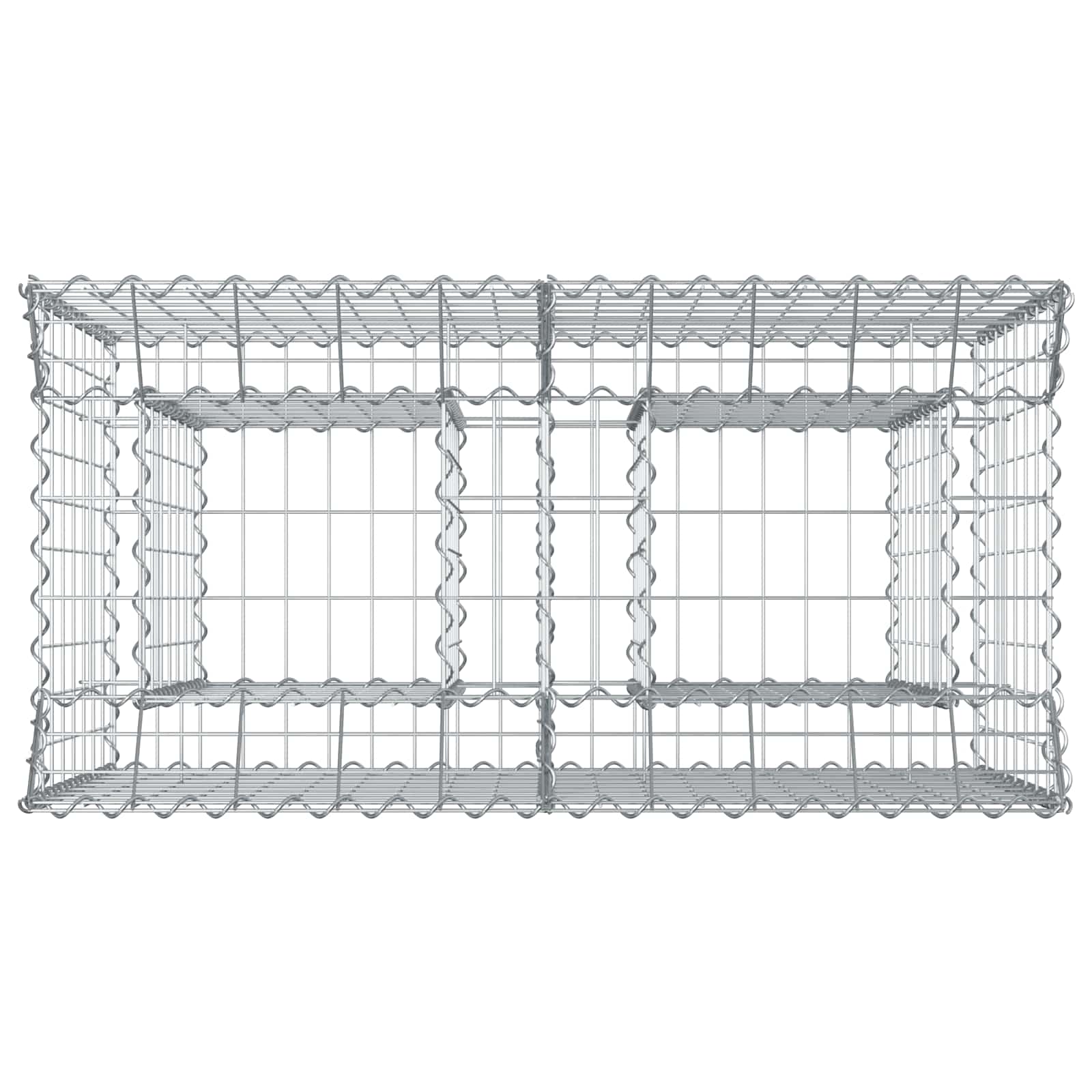 Pat ridicat din gabion Argintiu 100 x 50 x 80 cm GartenMobel Dekor
