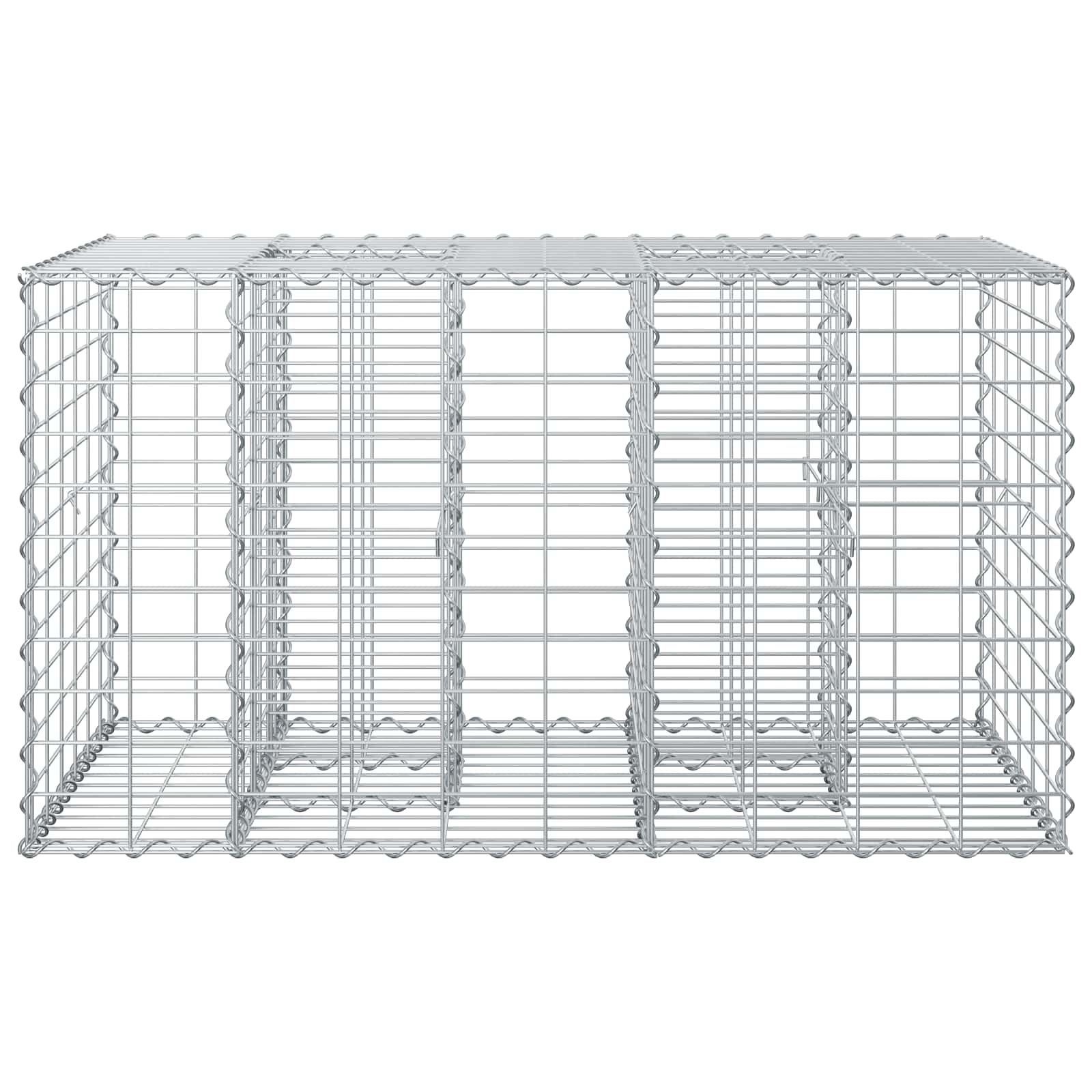 Pat ridicat din gabion Argintiu 100 x 60 x 55 cm GartenMobel Dekor