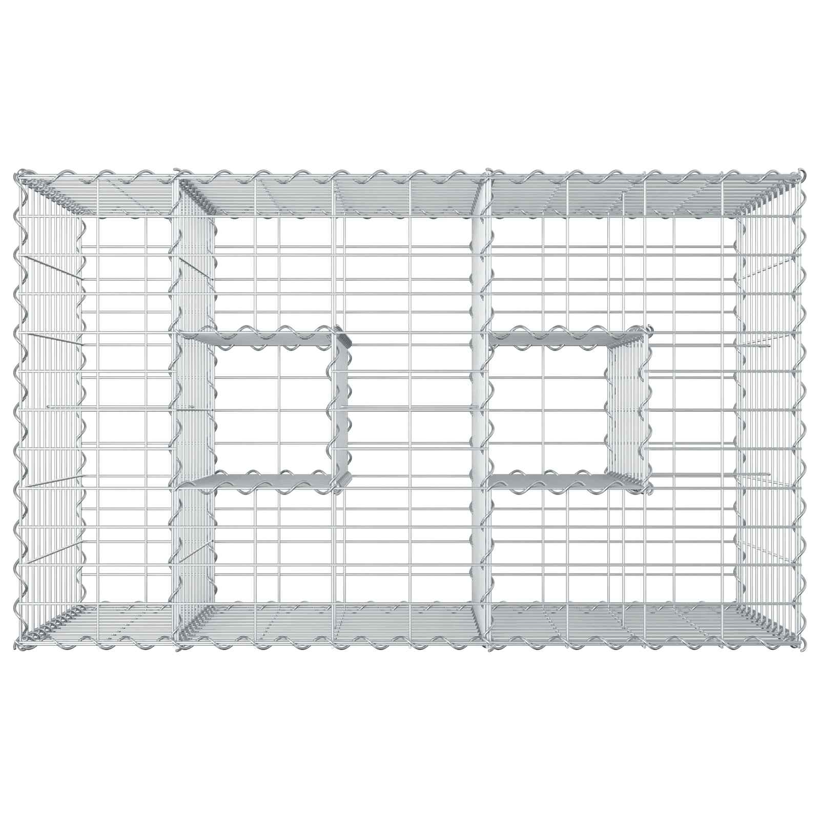 Pat ridicat din gabion Argintiu 100 x 60 x 55 cm GartenMobel Dekor