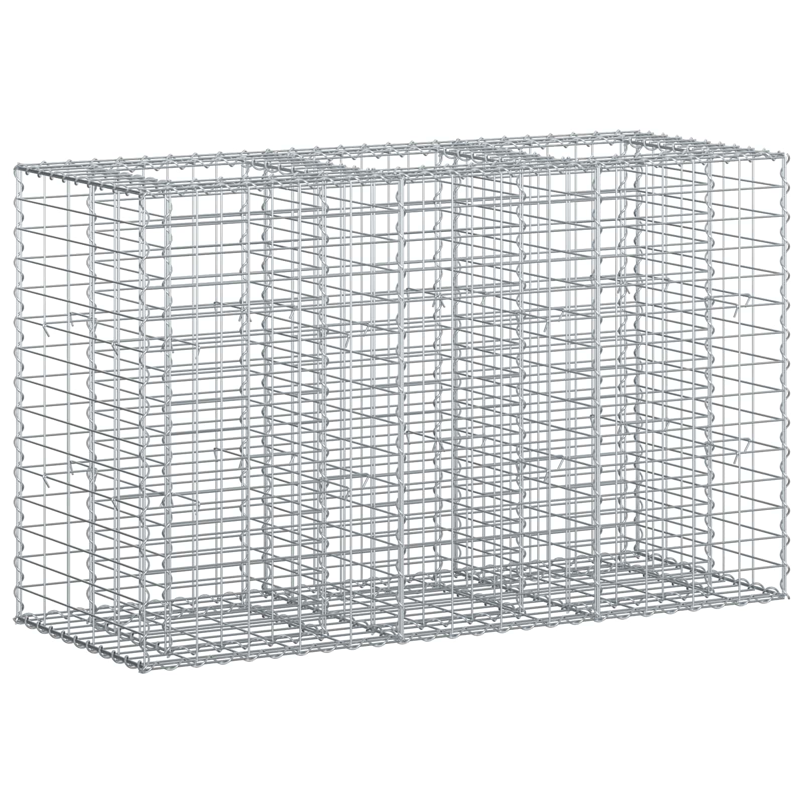 Pat ridicat din gabion Argintiu 130 x 50 x 80 cm GartenMobel Dekor