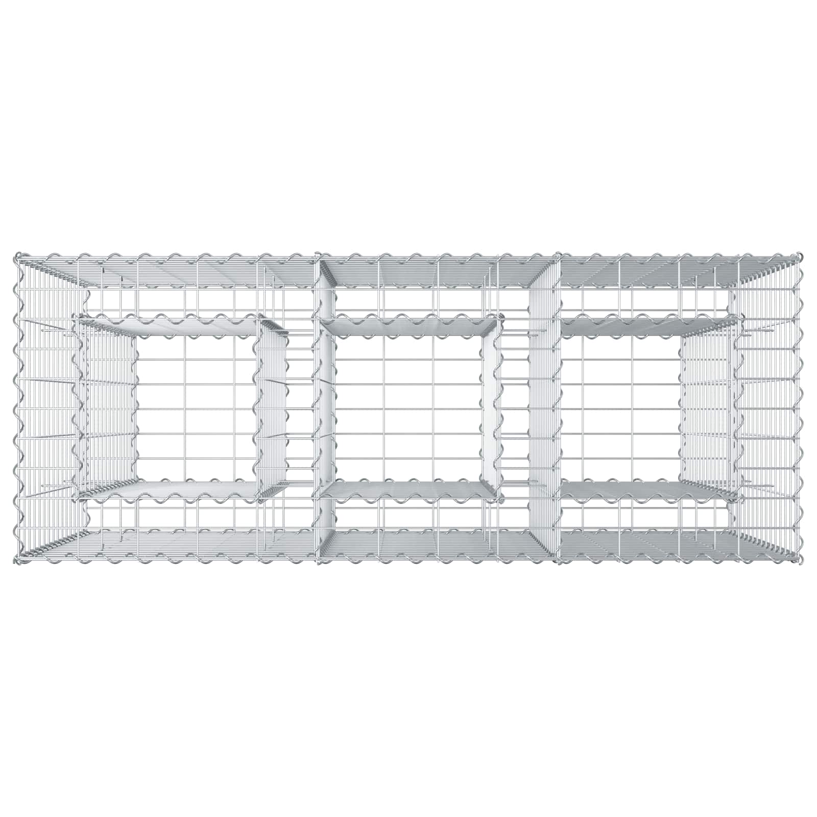 Pat ridicat din gabion Argintiu 130 x 50 x 80 cm GartenMobel Dekor