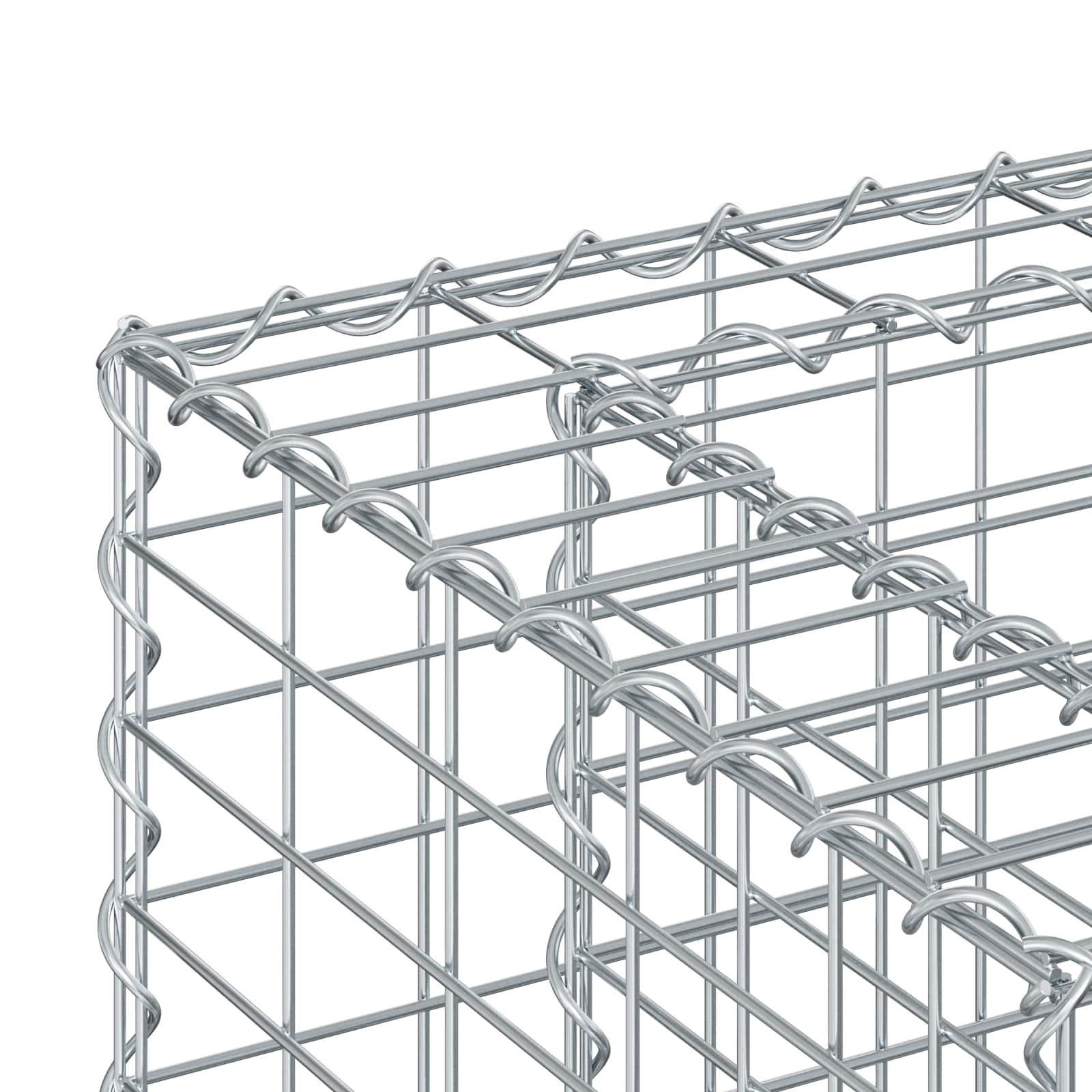 Pat ridicat din gabion Argintiu 130 x 50 x 80 cm GartenMobel Dekor